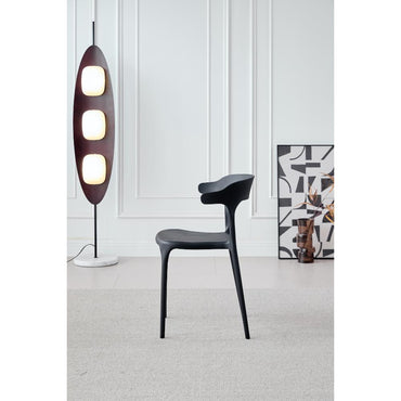 Silla Elena, Color Negro, con Espaldar y Diseño Moderno
