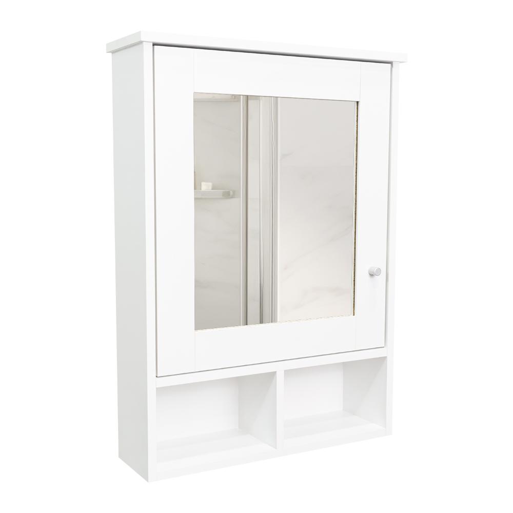 Gabinete de Viña, Blanco, con Puerta Espejo y Tres Entrepaños Para Ubicar Objetos