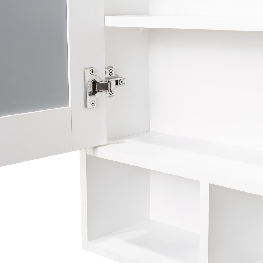 Gabinete de Viña, Blanco, con Puerta Espejo y Tres Entrepaños Para Ubicar Objetos