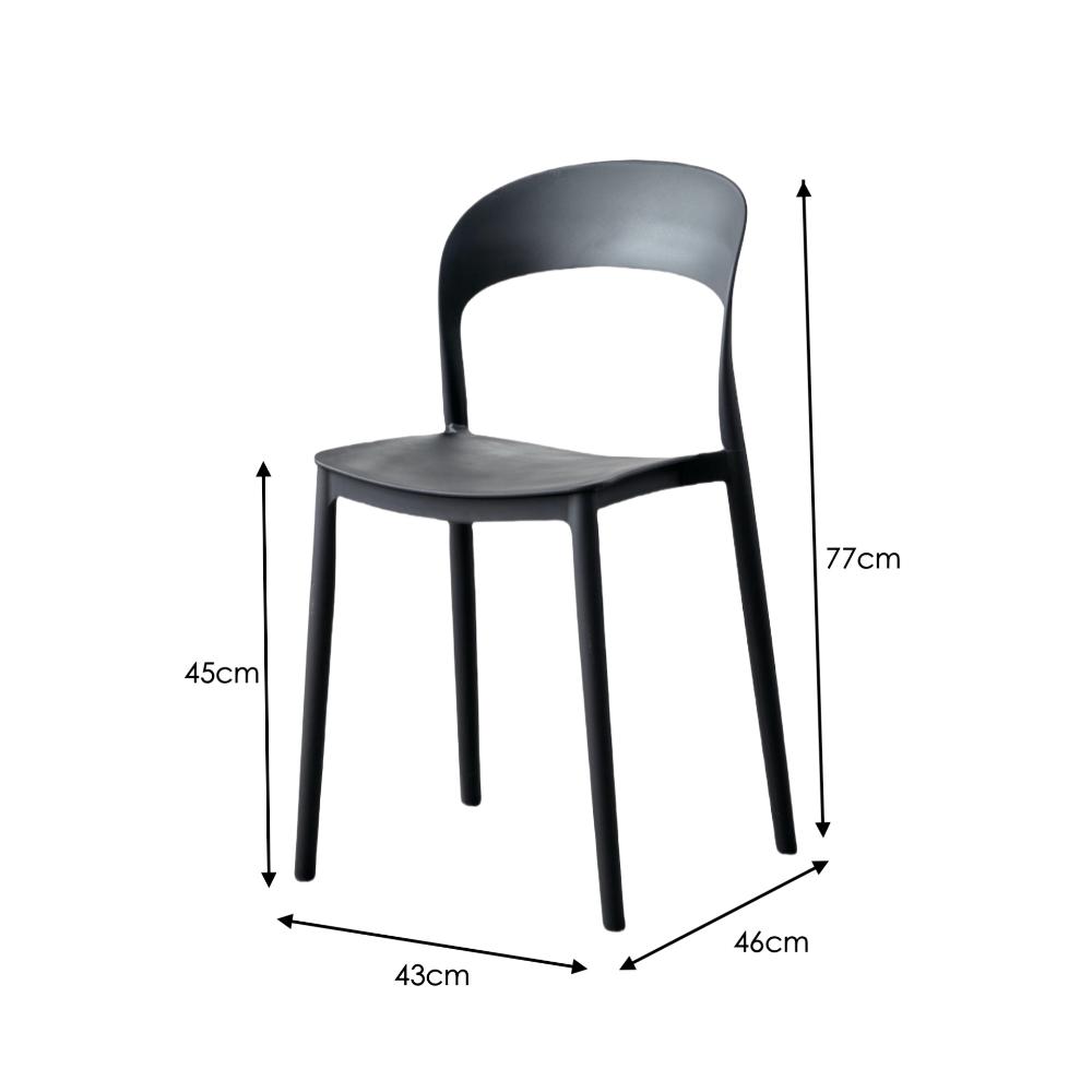 Silla Patrick, Color Negro, con Espaldar y Diseño Moderno
