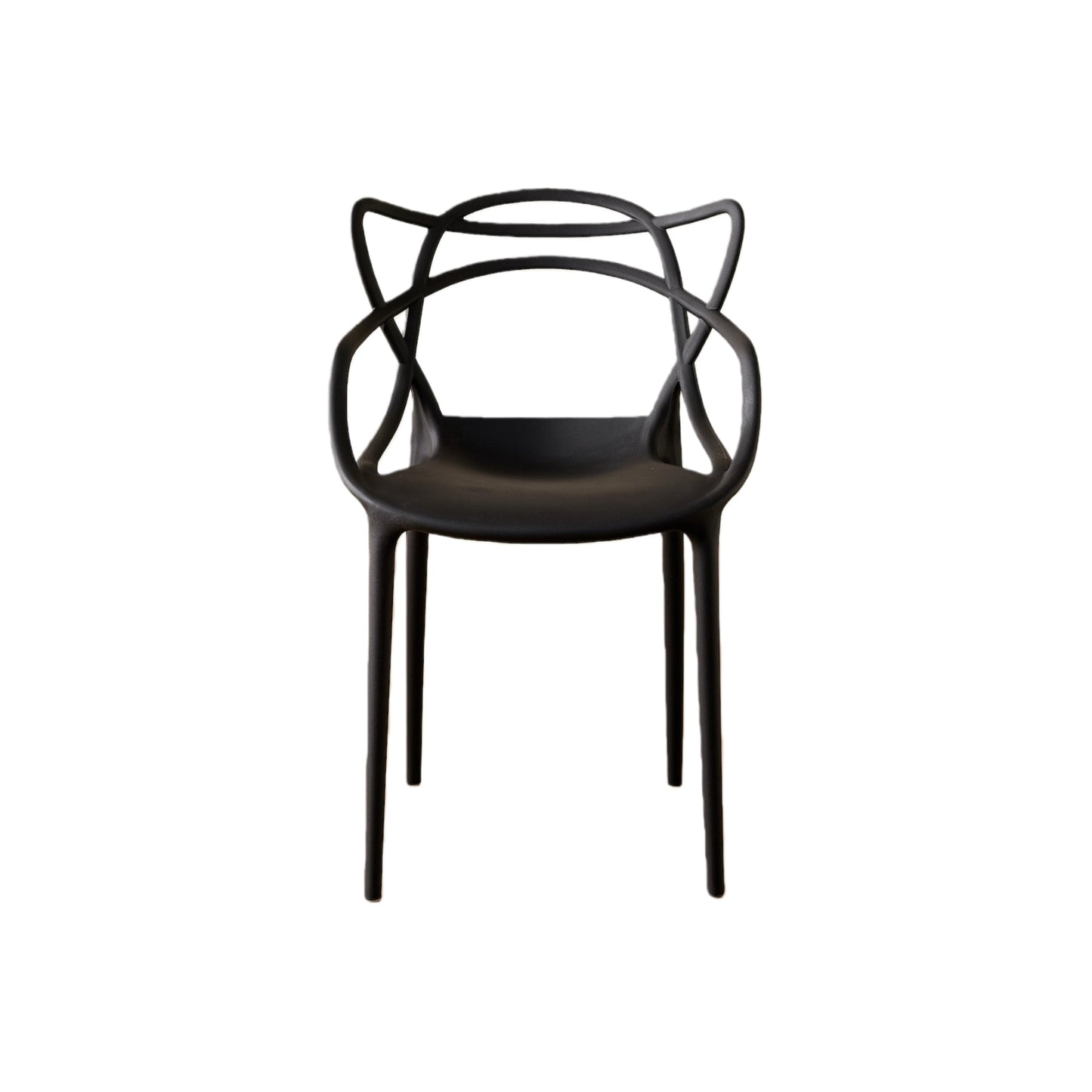 Silla Palermo, Color Negro, con Espaldar y Diseño Moderno