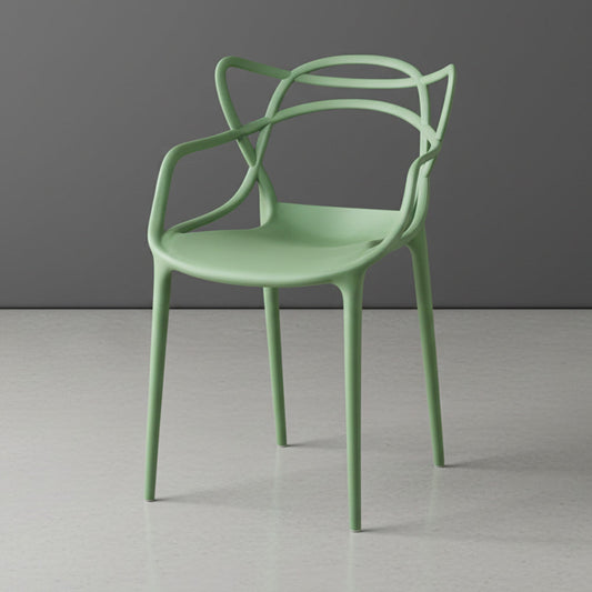 Silla Palermo, Color Verde, con Espaldar y Diseño Moderno