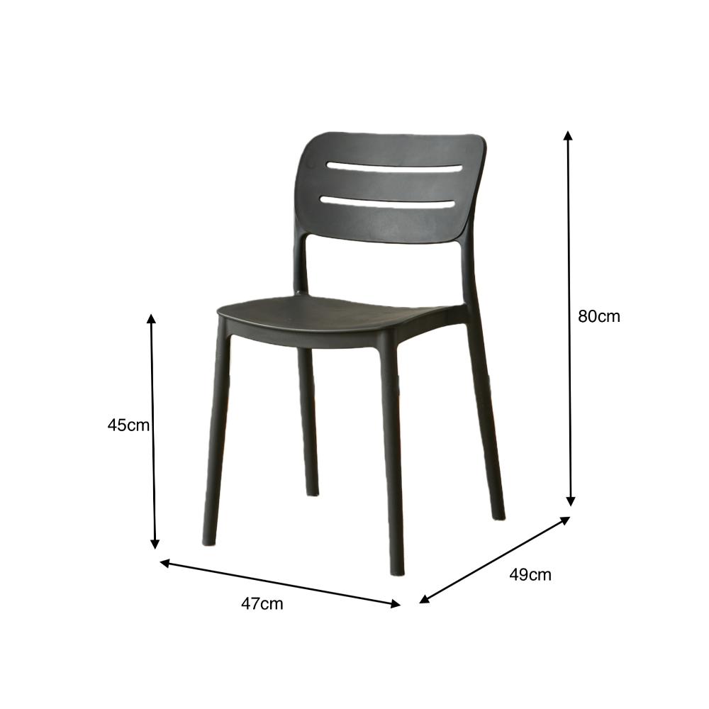 Silla Harriman, Negro, con Medio Espaldar y Diseño Minimalista