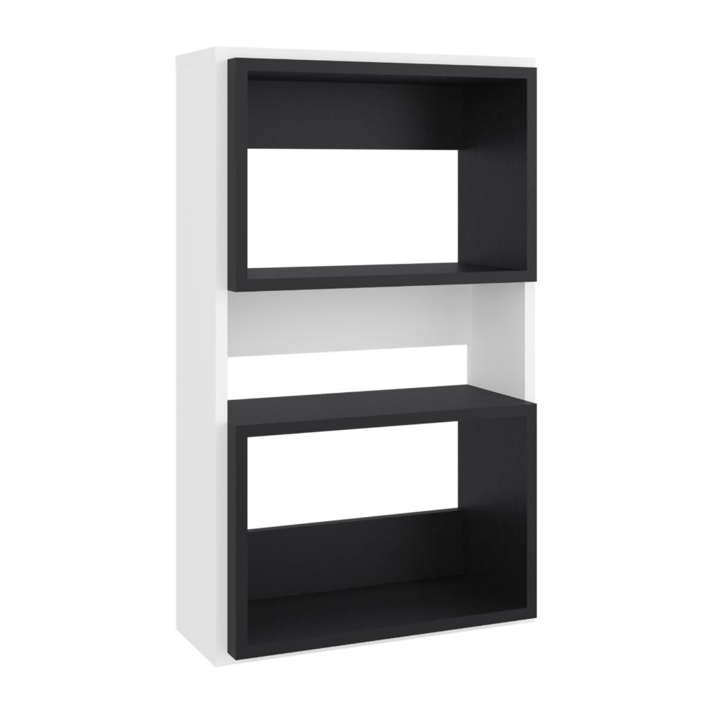 Mueble Auxiliar Muro Baño Eco, Blanco Duqueza y Wengue, con superficies para ubicar objetos