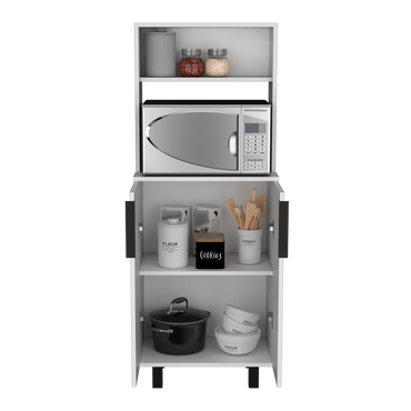 Alacena Oshawa, Blanco, con gran variedad de entrepaños