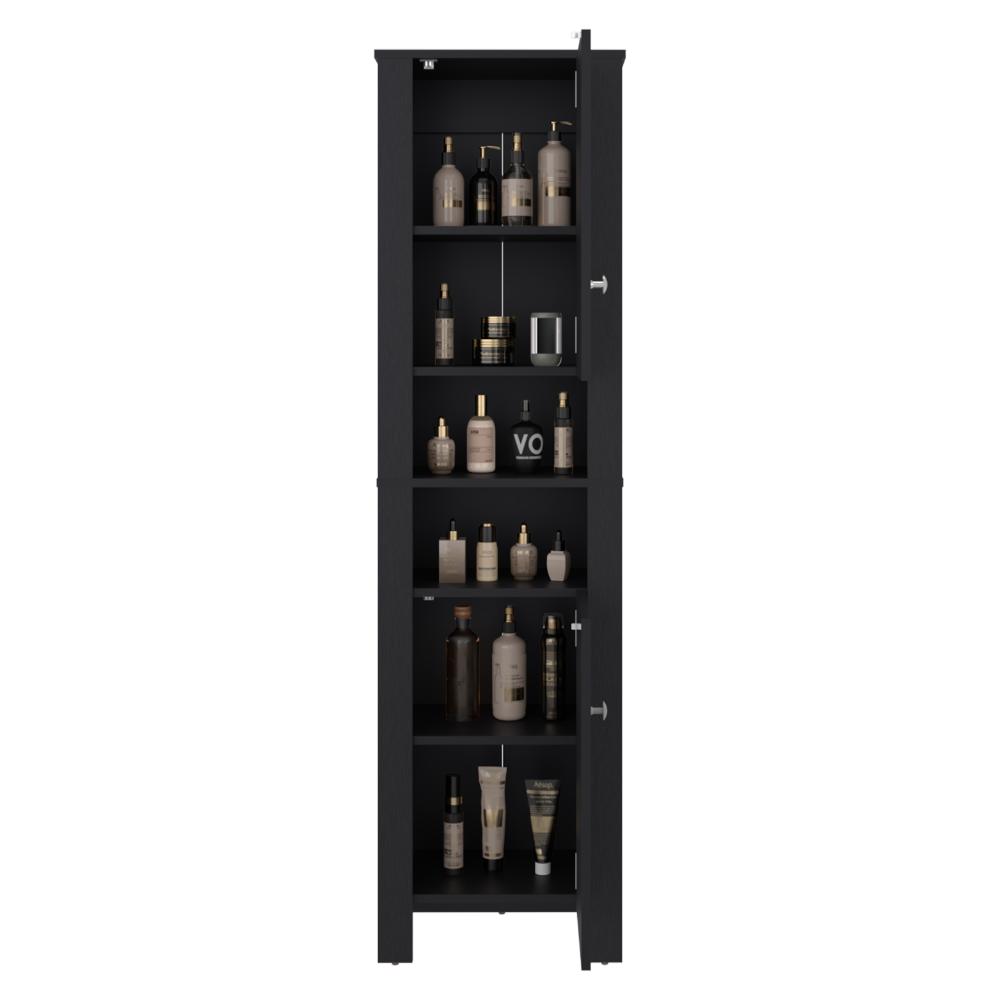 Mueble Auxiliar para Baño Vanes, Wengue, con espacio para objetos decorativos