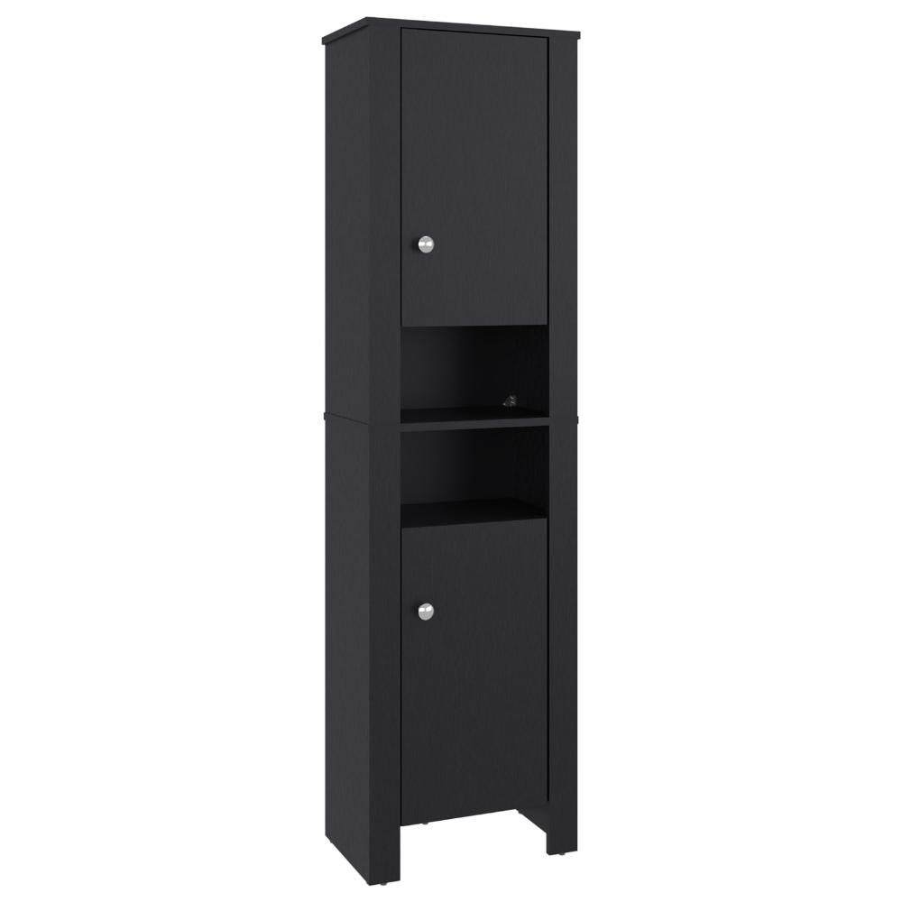 Mueble Auxiliar para Baño Vanes, Wengue, con espacio para objetos decorativos