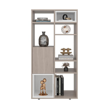 Biblioteca Escalera Momi, Bardolino y Blanco, con espacio para ubicar objetos decorativos