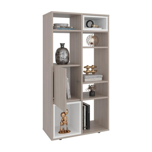 Biblioteca Escalera Momi, Bardolino y Blanco, con espacio para ubicar objetos decorativos