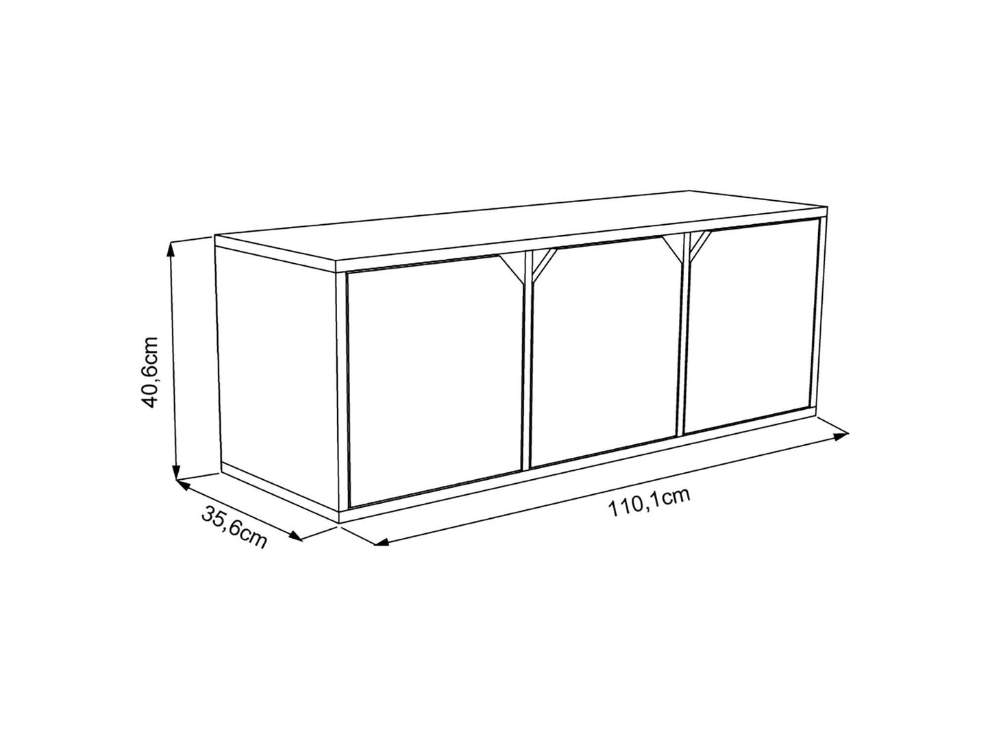 Biblioteca Tres Puertas, FM Furniture 019C, Café Claro