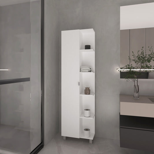 Estante Organizador Baño Nueve Repisas, FM Furniture, Blanco