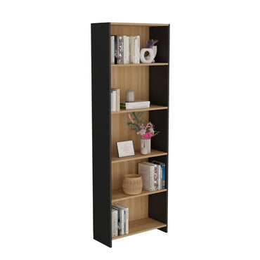 Biblioteca Lisa Eco, Fresno Europeo y Wengue, con Cinco Entrepaños