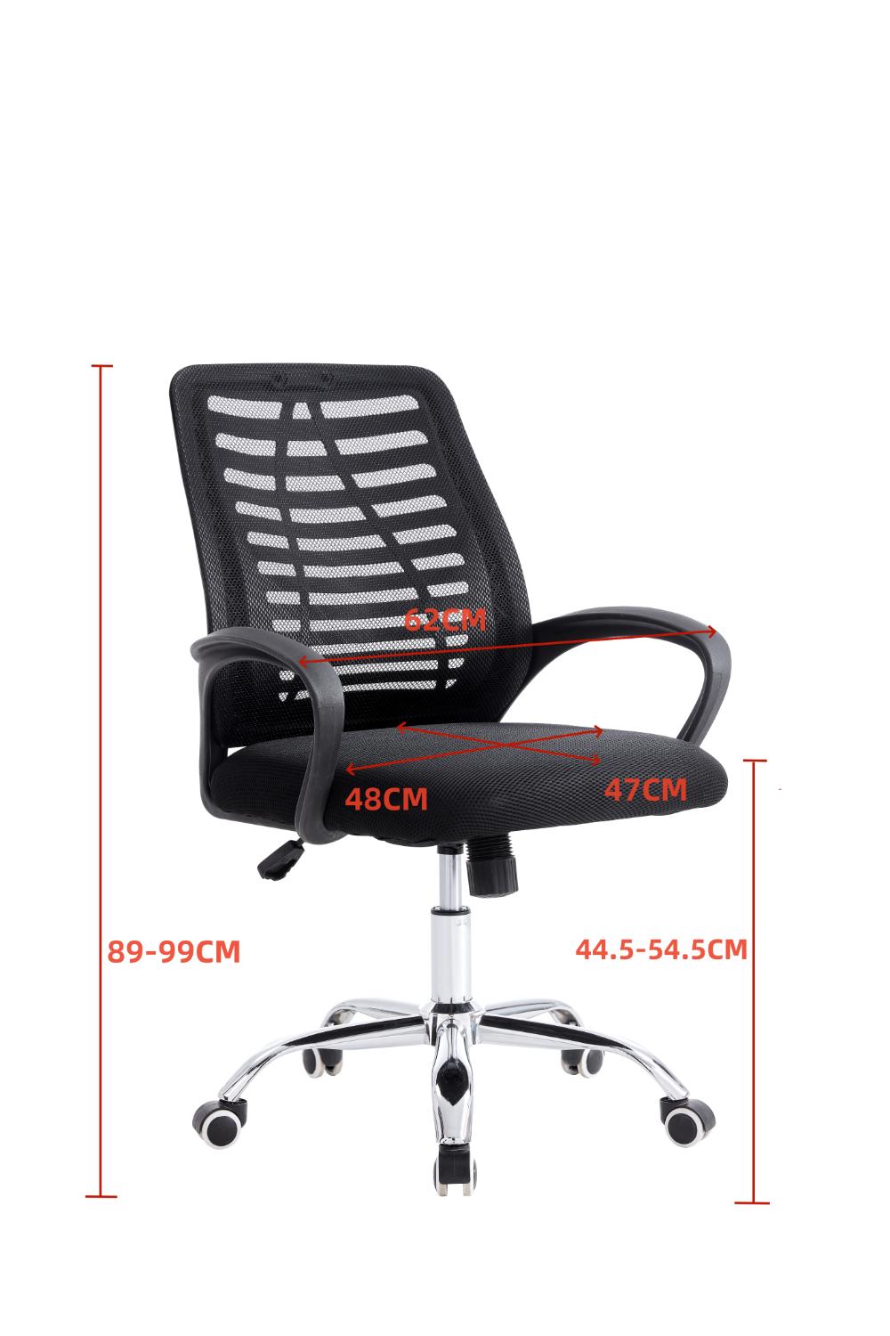 Silla de Escritorio Liz, Negro, cuenta con brazos y espaldar