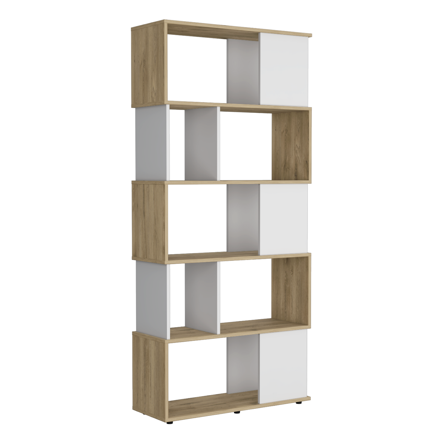 Biblioteca Noah, Macadamia y Blanco Vainilla, con Variedad de Entrepaños