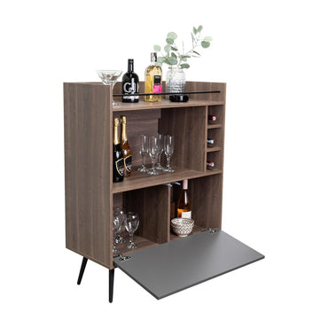 Bar Toronto, Milan y Plata Oscuro, con espacio para almacenar botella de vinos y copas