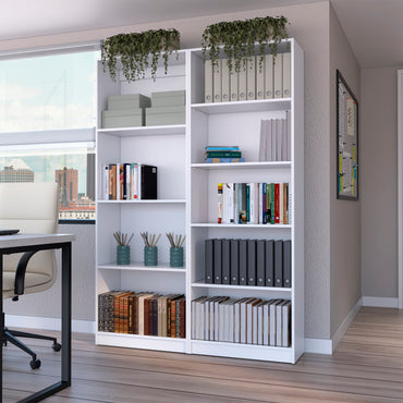 Combo Home, Estante Colección 1, Blanco, con dos estantes