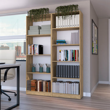 Combo Home, Estante Colección 1, Macadamia, con dos estantes