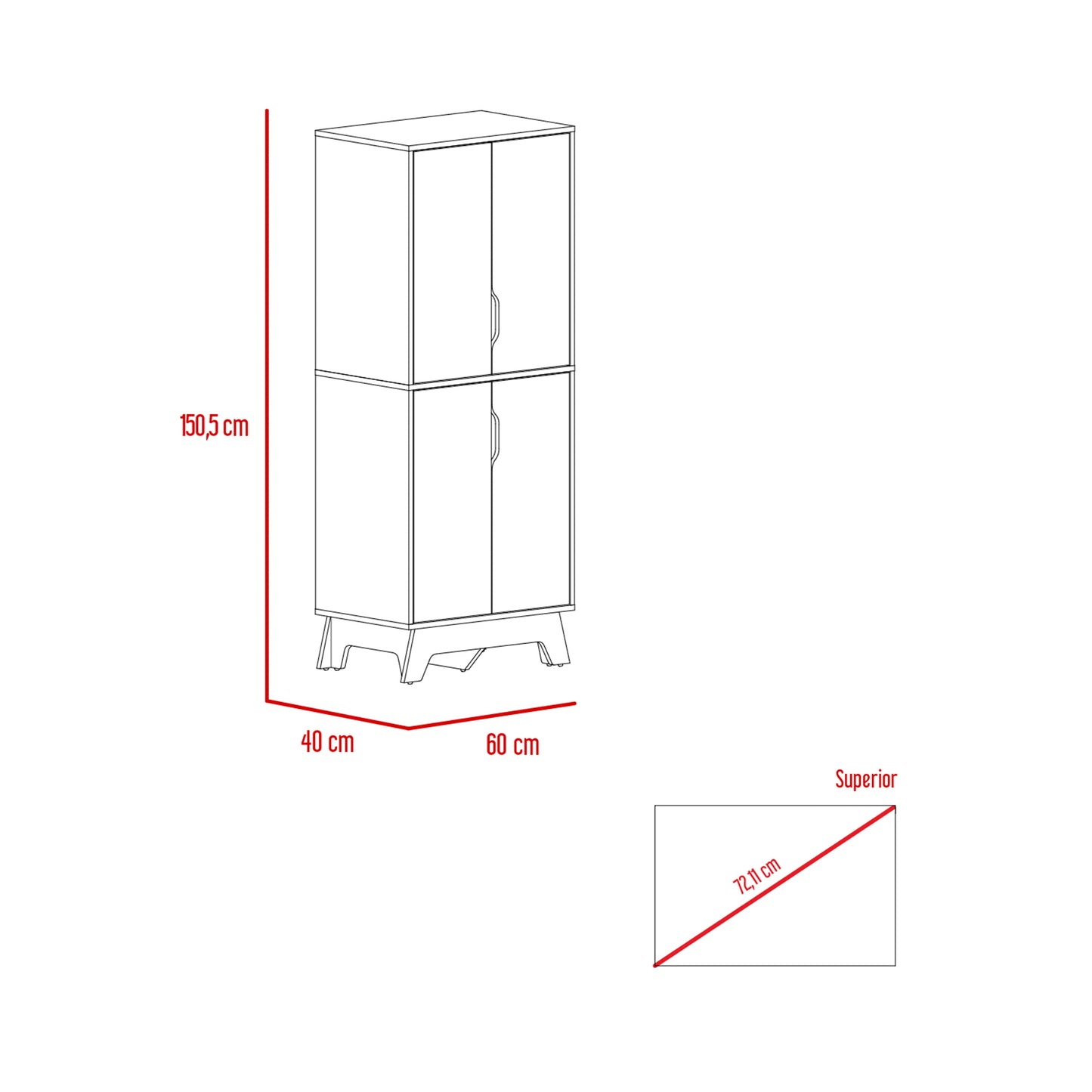 Combo Bicolor, Blanco y Duna, incluye mueble de microondas bajo y meson de cocina con ruedas