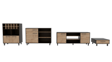 Combo Kaia, Kaia, incluye rack TV, bar, bife y mesa centro