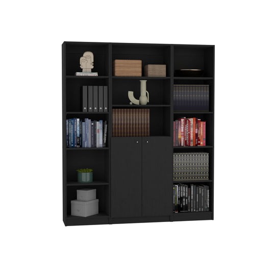 Combo Home, Estante Colección 17, Wengue, con tres estantes