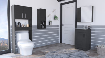 Combo Barcelona, Wengue, incluye mueble lavamanos y baño