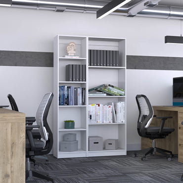 Combo Home, Estante Colección 2, Blanco, con dos estantes