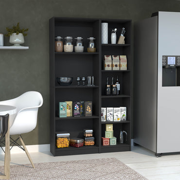 Combo Home, Estante Colección 2, Wengue, con dos estantes