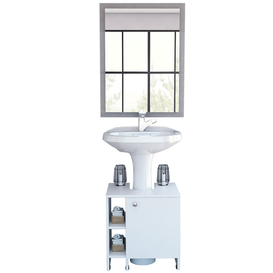 Combo Madrid, Blanco, incluye mueble de lavamano y espejo catania reflekta