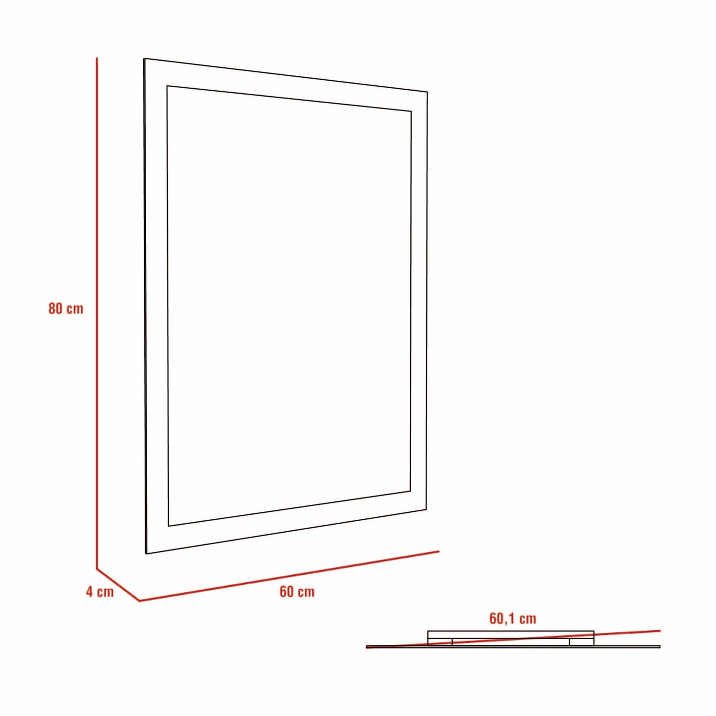 Combo Madrid, Blanco, incluye mueble de lavamano y espejo catania reflekta