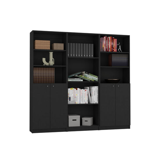 Combo Home, Estante Colección 20, Wengue, con tres estantes