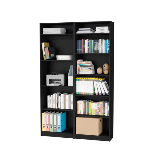 Combo Home, Estante Colección 24, Wengue, con dos estantes