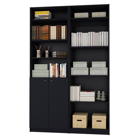 Combo Home, Estante Colección 25, Wengue, con dos estantes