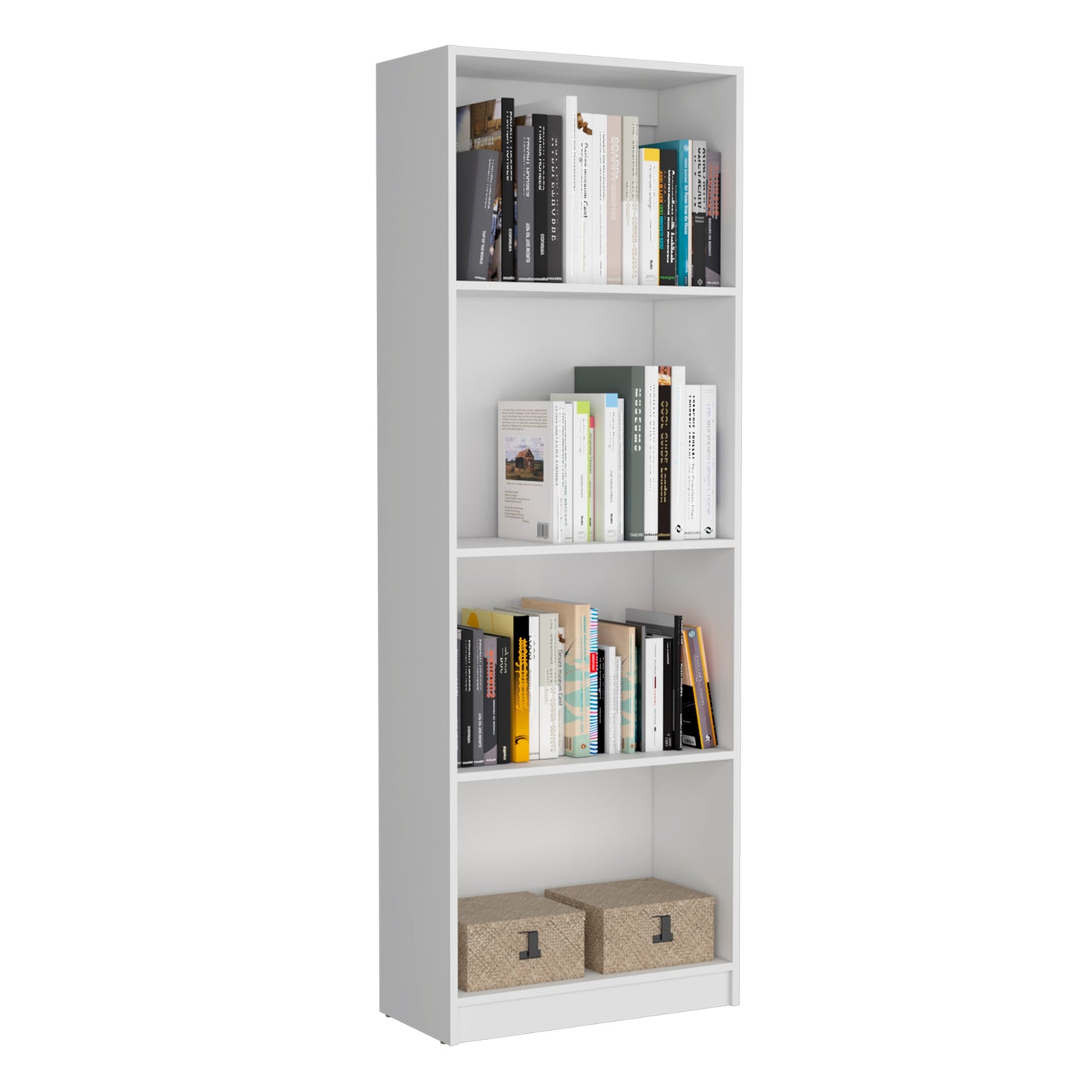 Combo Home, Estante Colección 27, Blanco, con tres estantes