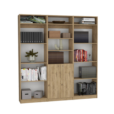 Combo Home, Estante Colección 29, Macadamia, con tres estantes
