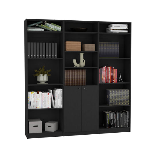 Combo Home, Estante Colección 29, Wengue, con tres estantes