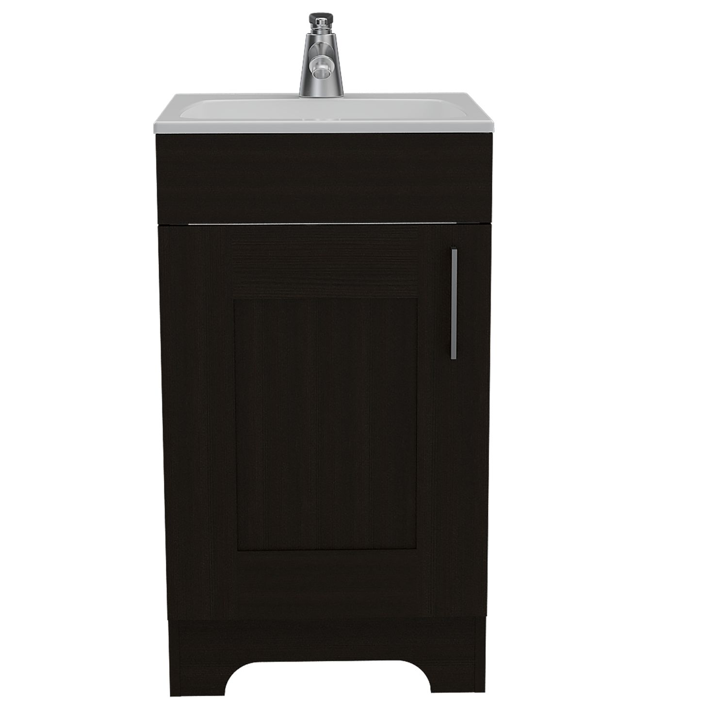 Combo Barcelona, Wengue, incluye mueble lavamanos y muro