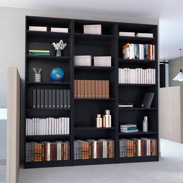 Combo Home, Estante Colección 31, Wengue, con tres estantes