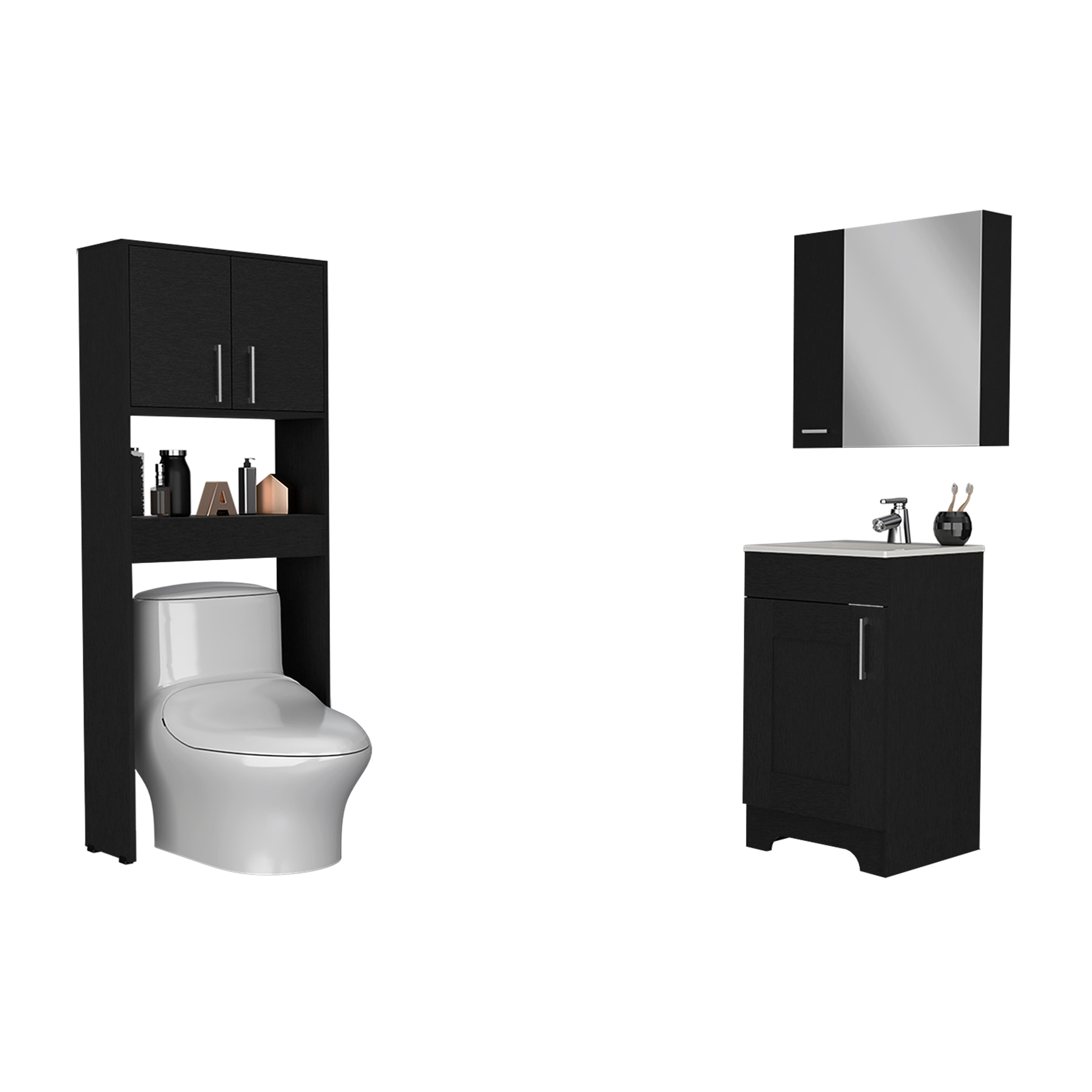 Mueble Auxiliar TUHOME Para Baño Barcelona Coñac