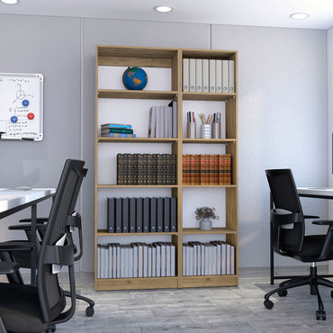 Combo Home, Estante Colección 4, Macadamia, con dos estantes