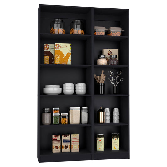 Combo Home, Estante Colección 4, Wengue, con dos estantes