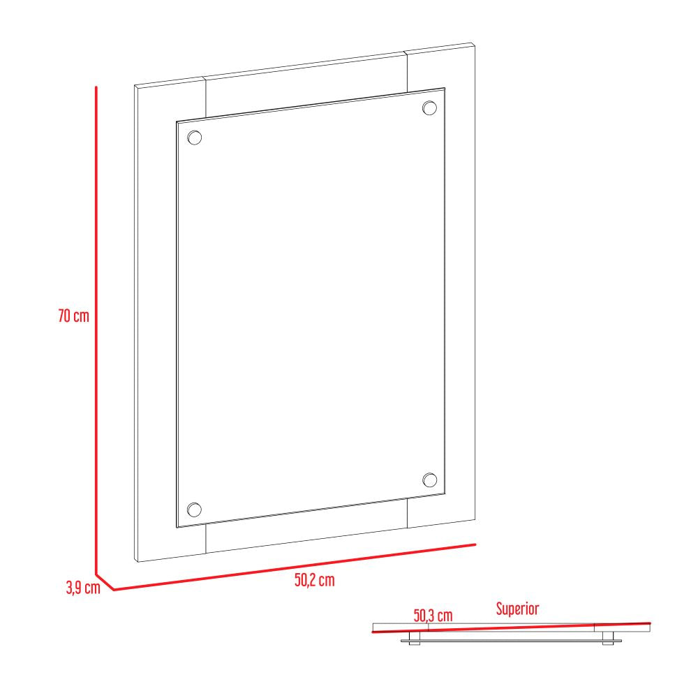 Combo Bath Rovere y Blanco, incluye espejo, optimizador lavamanos y baño