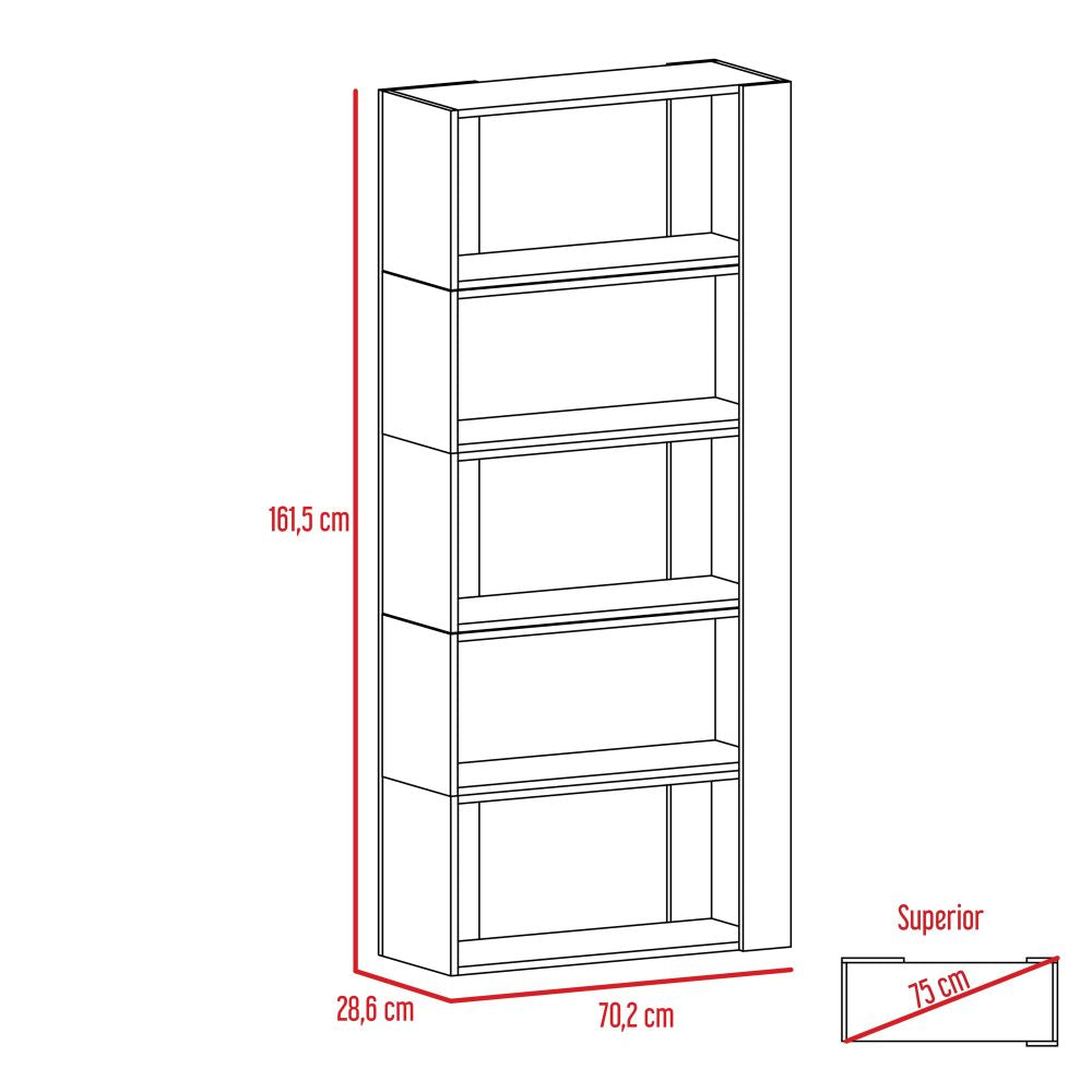 Combo Beijing, Wengue, incluye mesa de centro, bar esquinero y biblioteca cubo