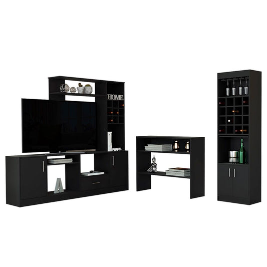 Combo Beijing, Wengue, incluye arrimo, centro de entretenimiento y bar