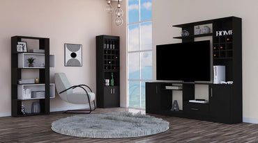 Combo Beijing, Wengue, incluye centro de entretenimiento, bar y biblioteca cubo