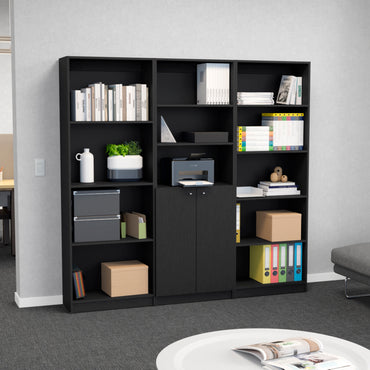 Combo Home, Estante Colección 9, Wengue, con tres estantes