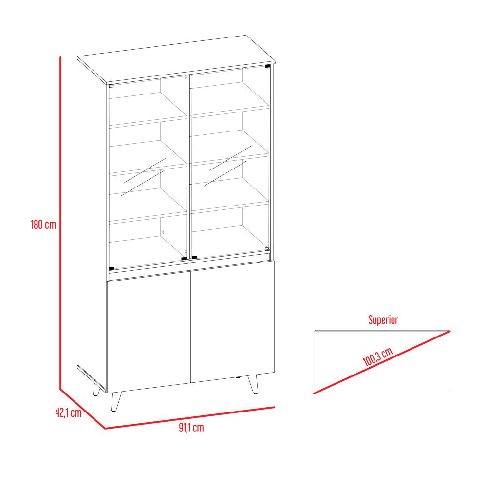 Combo Salem, Miel y Plomo, incluye rack TV, vitrina y mesa centro