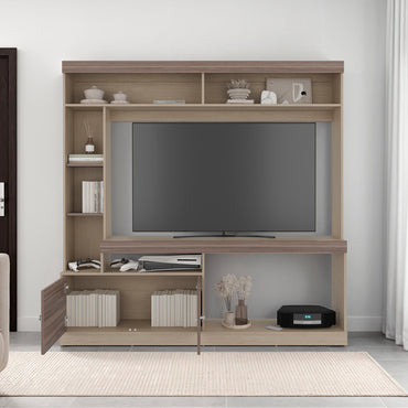 Estante New Classic Color Tv55" Dos Puertas, Avellana Y Cartagena