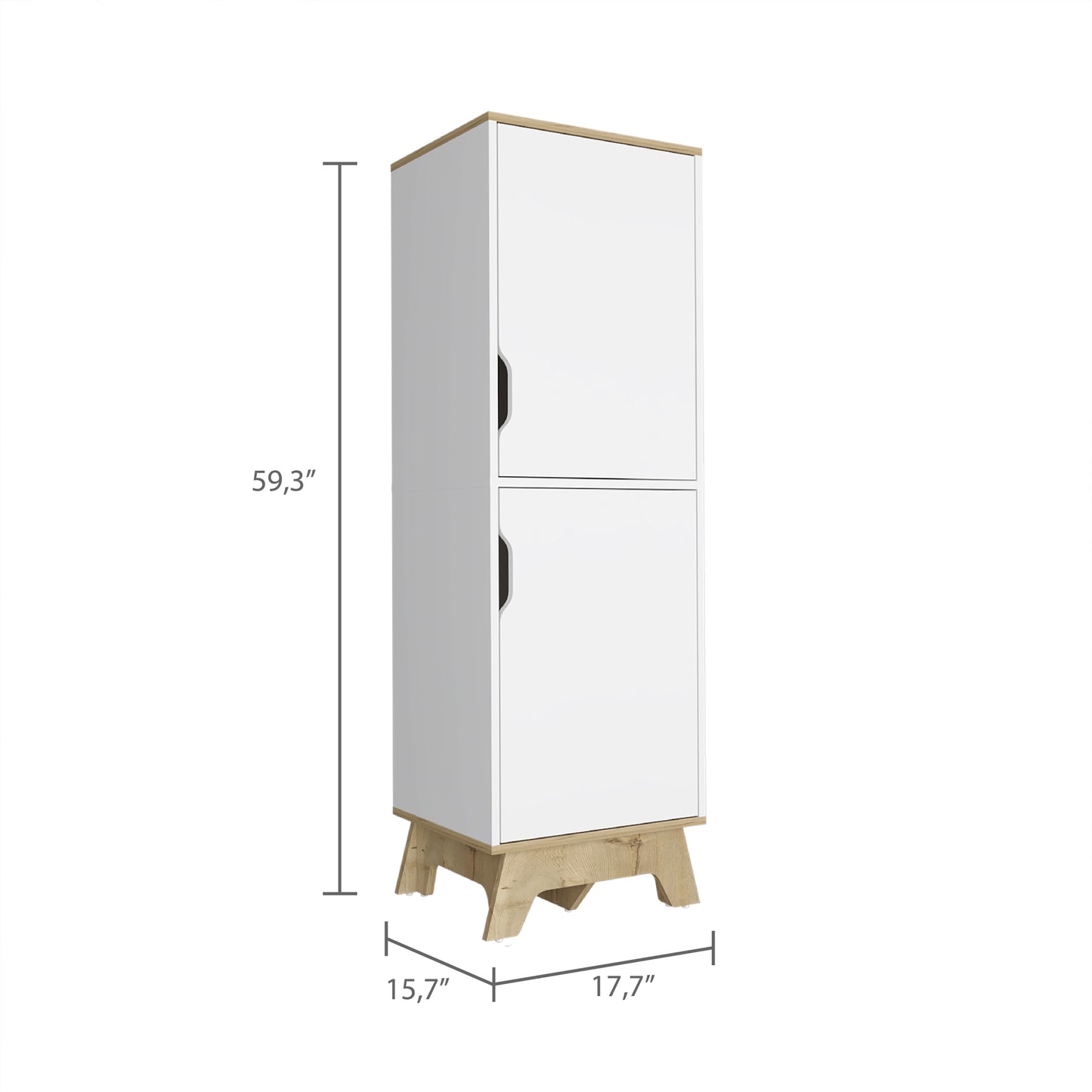 Mueble Alacena Dos Puertas, FM Furniture 002B Blanco