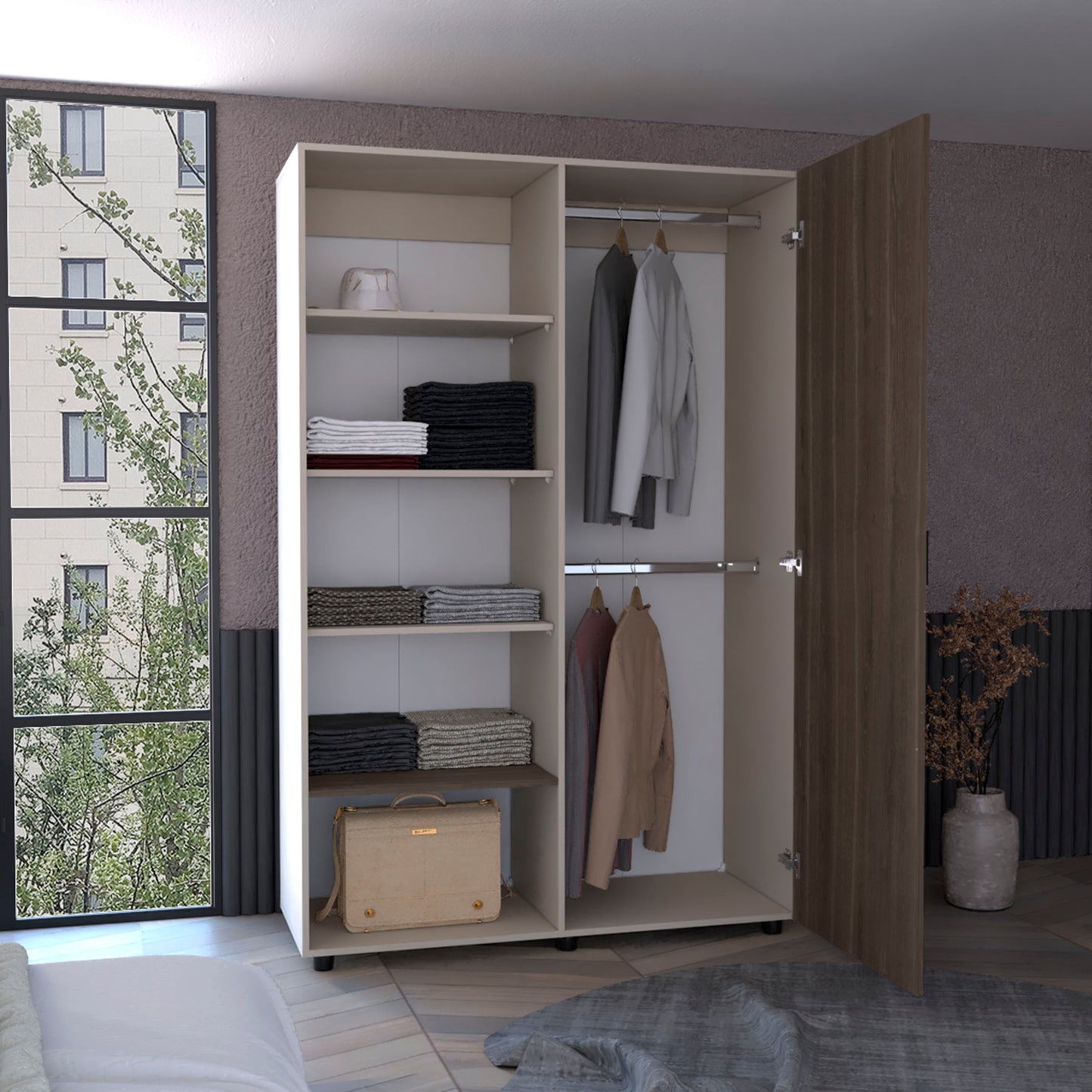 Closet Eco, Capri Y Milan, Una Puerta Y Cinco Repisas
