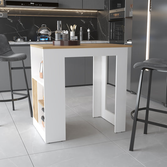 Isla De Cocina Una Puerta, FM Furniture 010B Blanco